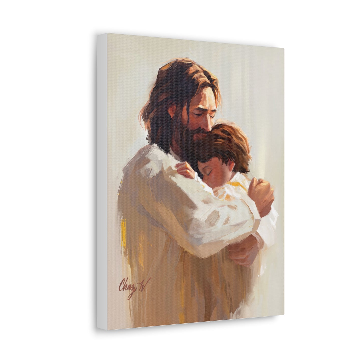 Canvas Gallery Wrap--Encircled in His Ever-loving Arms, by Chaz Walgamott