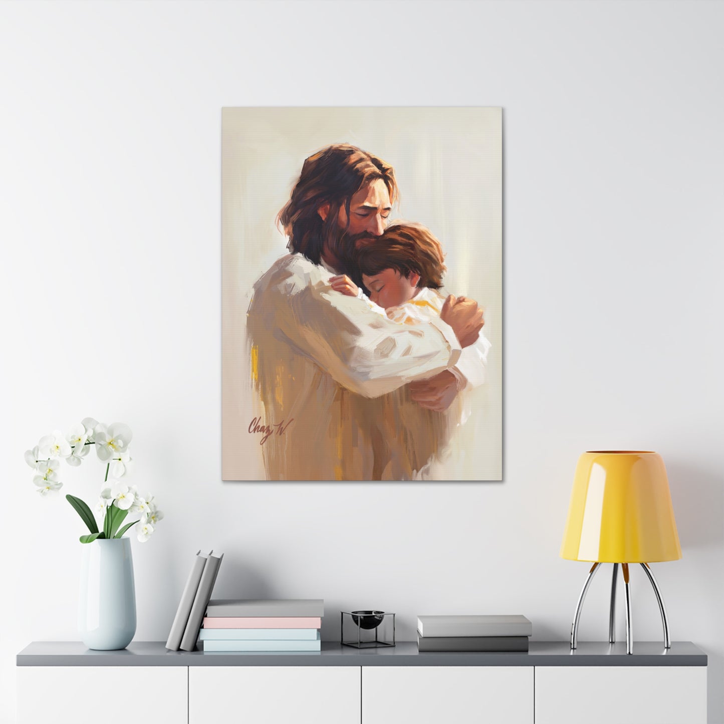 Canvas Gallery Wrap--Encircled in His Ever-loving Arms, by Chaz Walgamott