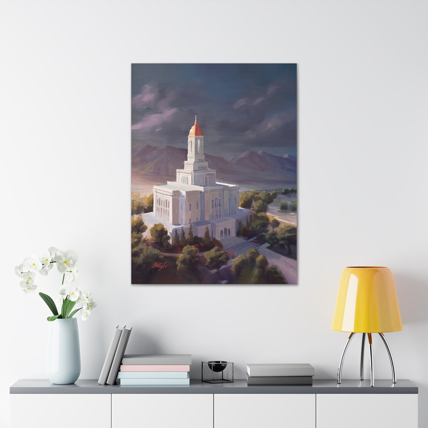 Canvas Gallery Wrap--Deseret Peak Temple--After the Storm, by Chaz Walgamott