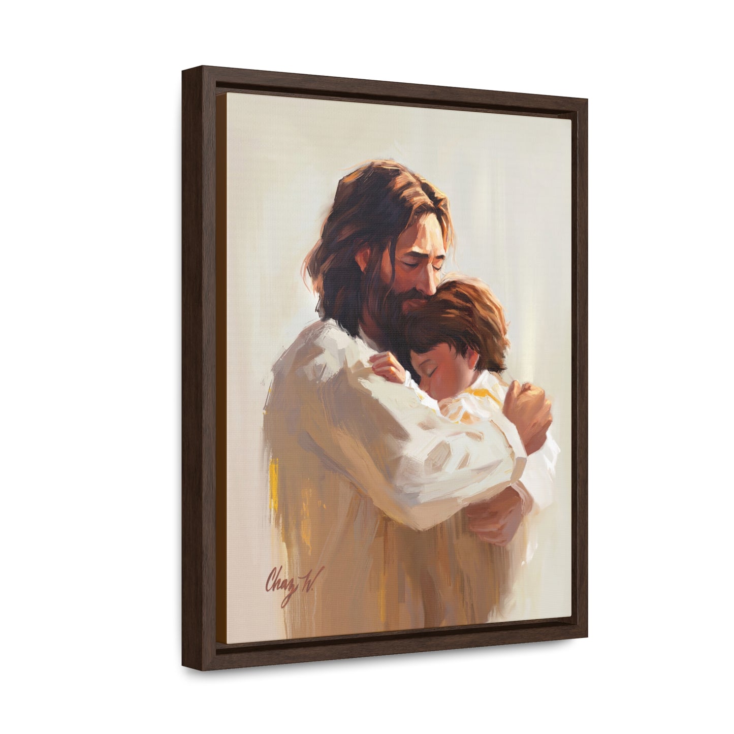 Framed canvas Wrap, Encircled in His Ever-Loving Arms, by Chaz Walgamott