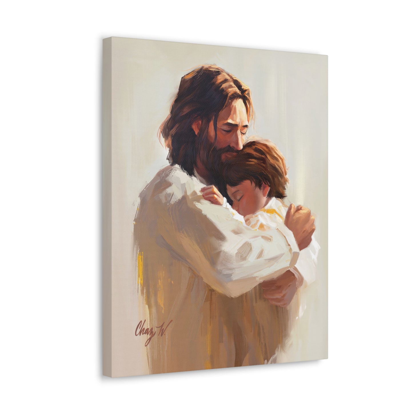 Canvas Gallery Wrap--Encircled in His Ever-loving Arms, by Chaz Walgamott