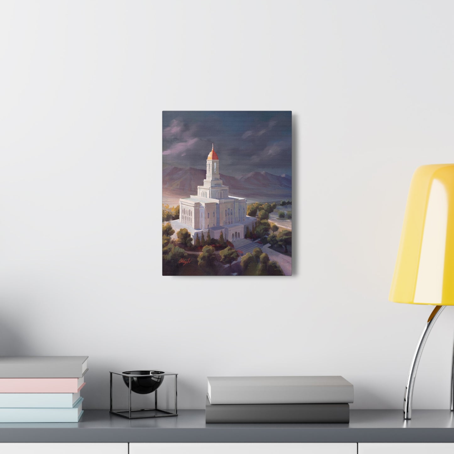 Canvas Gallery Wrap--Deseret Peak Temple--After the Storm, by Chaz Walgamott