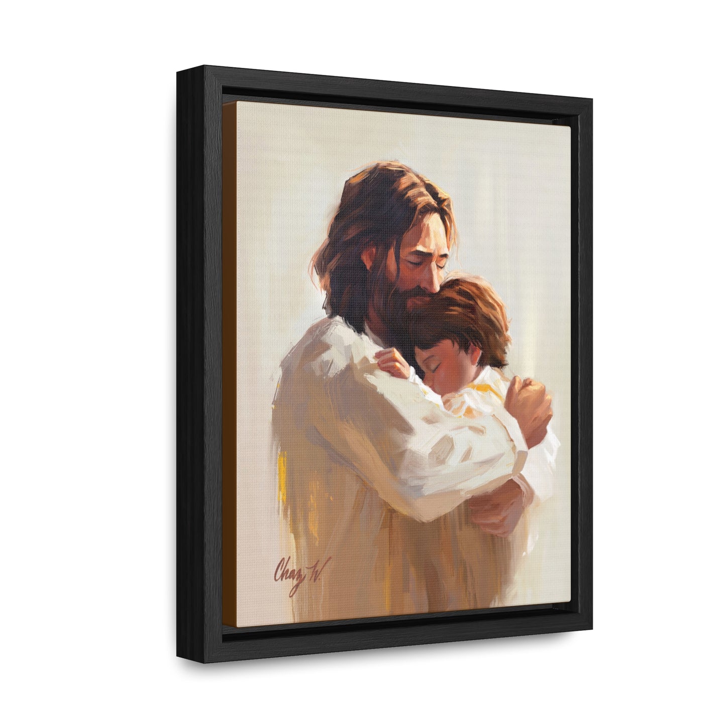 Framed canvas Wrap, Encircled in His Ever-Loving Arms, by Chaz Walgamott