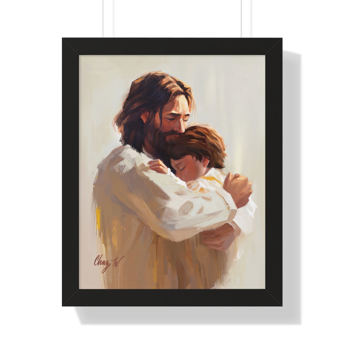 Framed Matte Print, Encircled in His Everloving Arms, by Chaz Walgamott