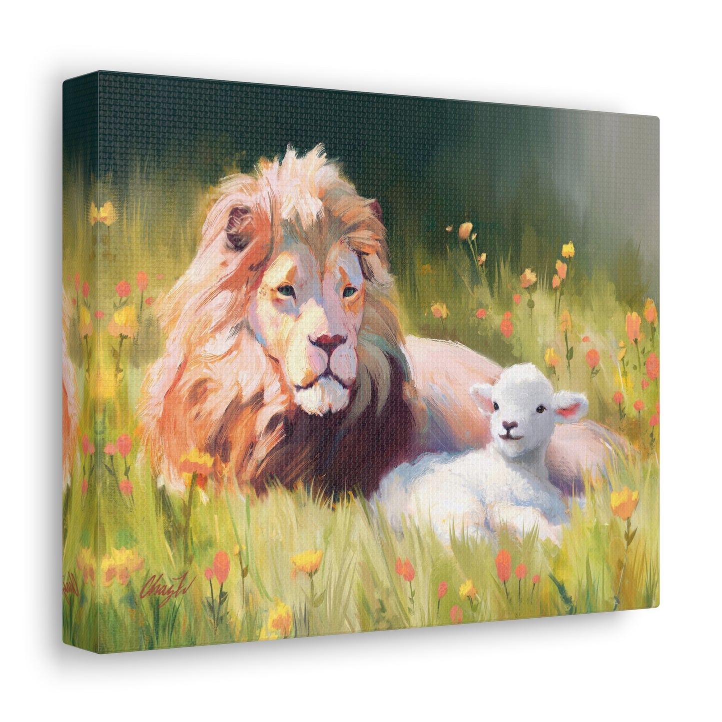 Canvas Gallery Wrap, The Lamb and the Lion, by Chaz Walgamott