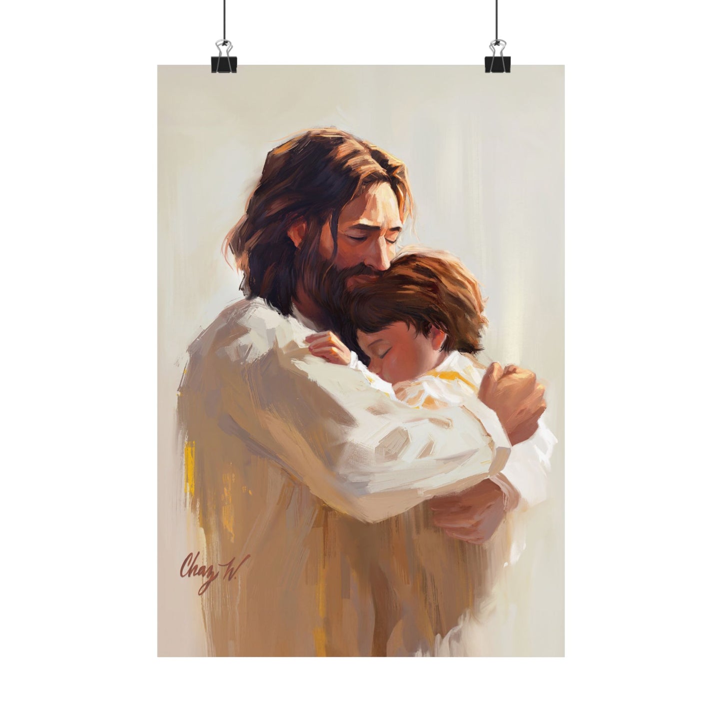 Premium Matte Print, Encircled in His Ever-Loving Arms, by Chaz Walgamott