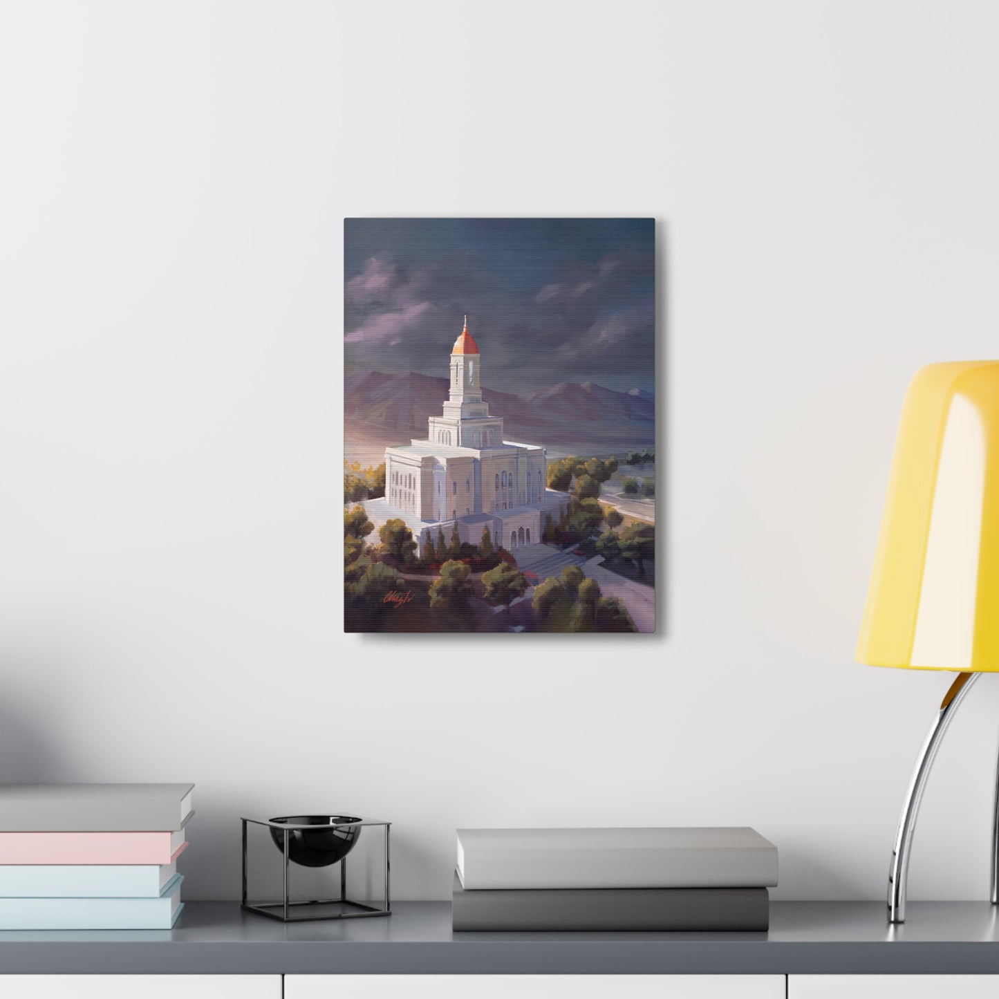 Canvas Gallery Wrap--Deseret Peak Temple--After the Storm, by Chaz Walgamott