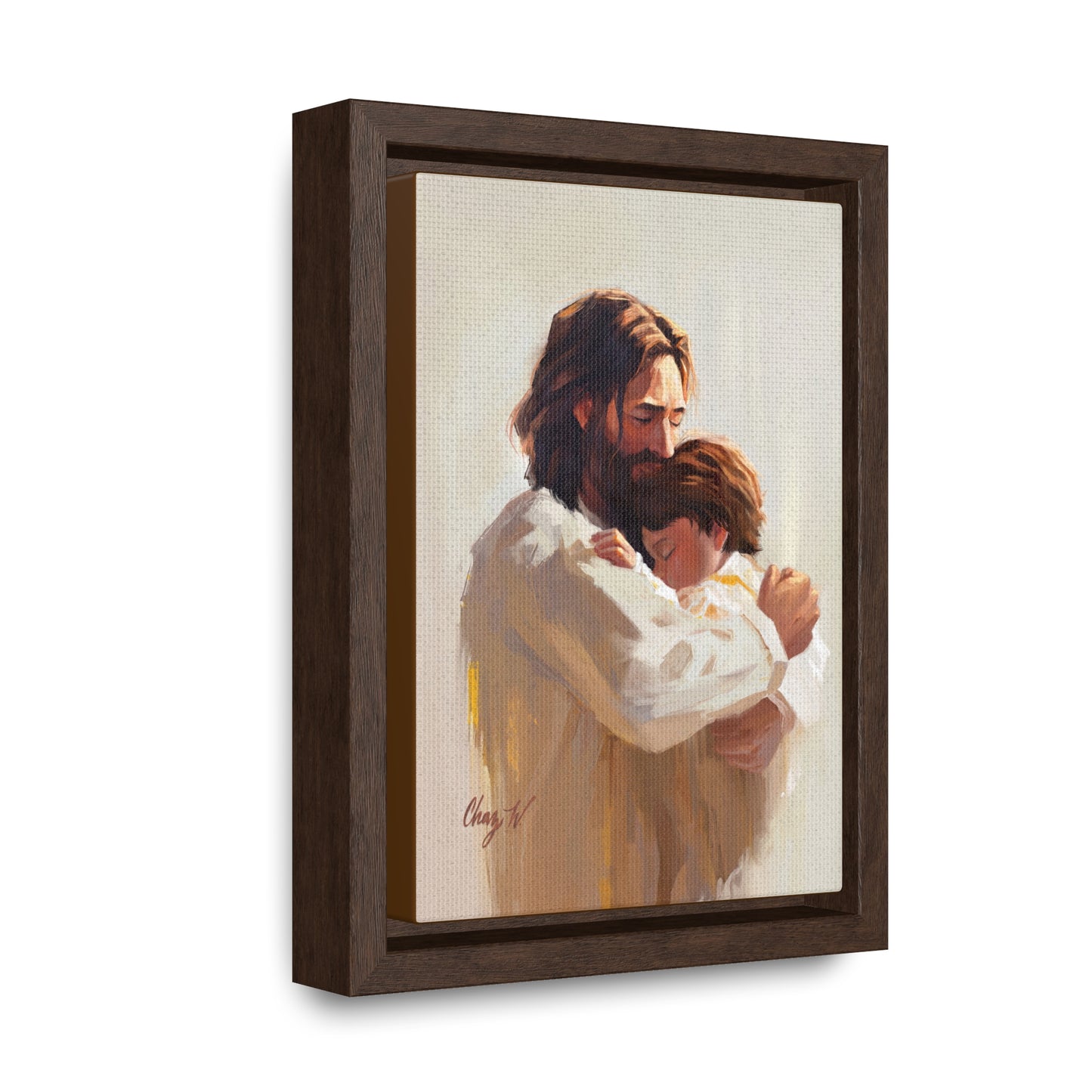 Framed canvas Wrap, Encircled in His Ever-Loving Arms, by Chaz Walgamott