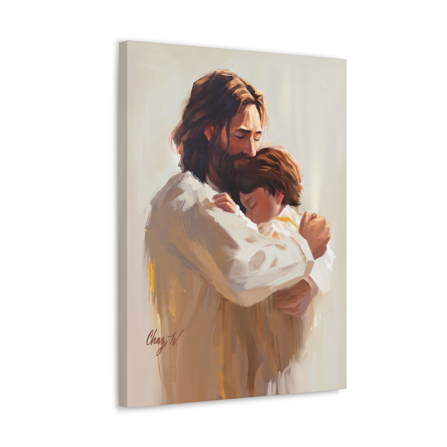 Canvas Gallery Wrap--Encircled in His Ever-loving Arms, by Chaz Walgamott