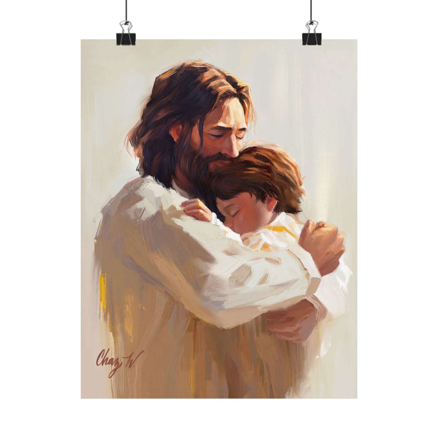 Premium Matte Print, Encircled in His Ever-Loving Arms, by Chaz Walgamott