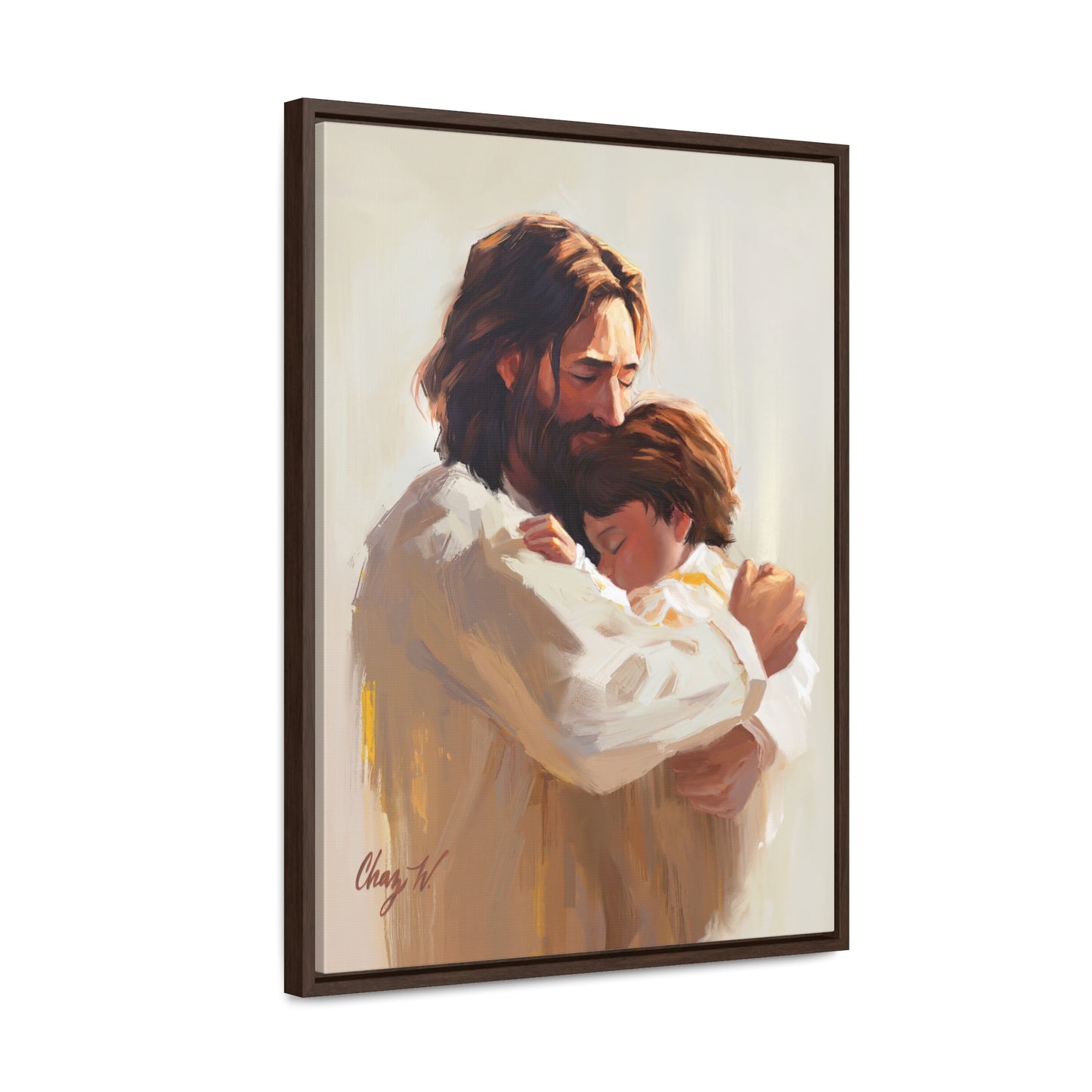 Framed canvas Wrap, Encircled in His Ever-Loving Arms, by Chaz Walgamott