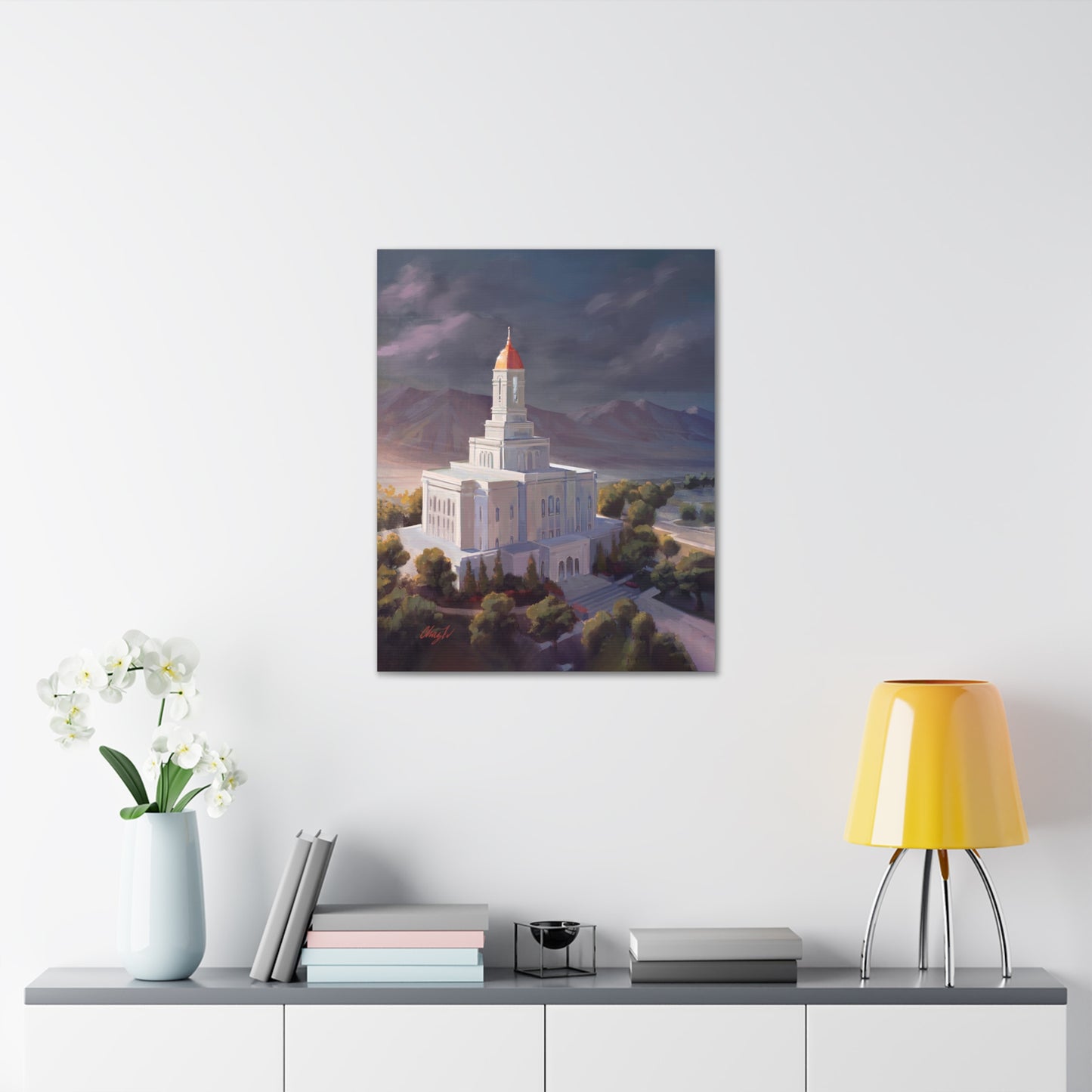 Canvas Gallery Wrap--Deseret Peak Temple--After the Storm, by Chaz Walgamott