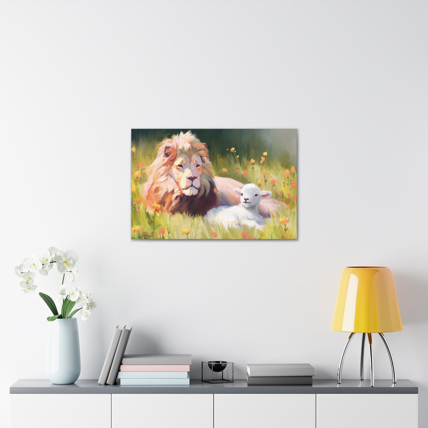 Canvas Gallery Wrap, The Lamb and the Lion, by Chaz Walgamott