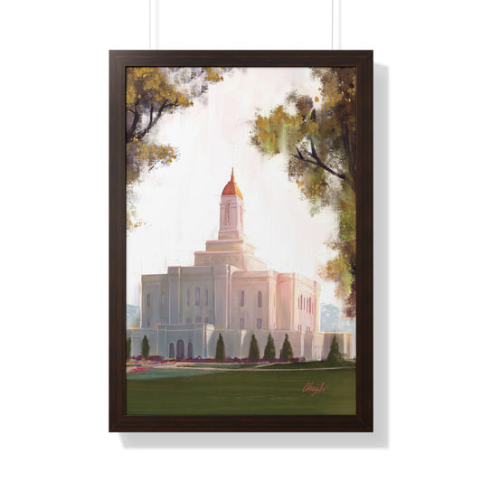 Framed Matte Print, Deseret Peak Temple--Golden, by Chaz Walgamott