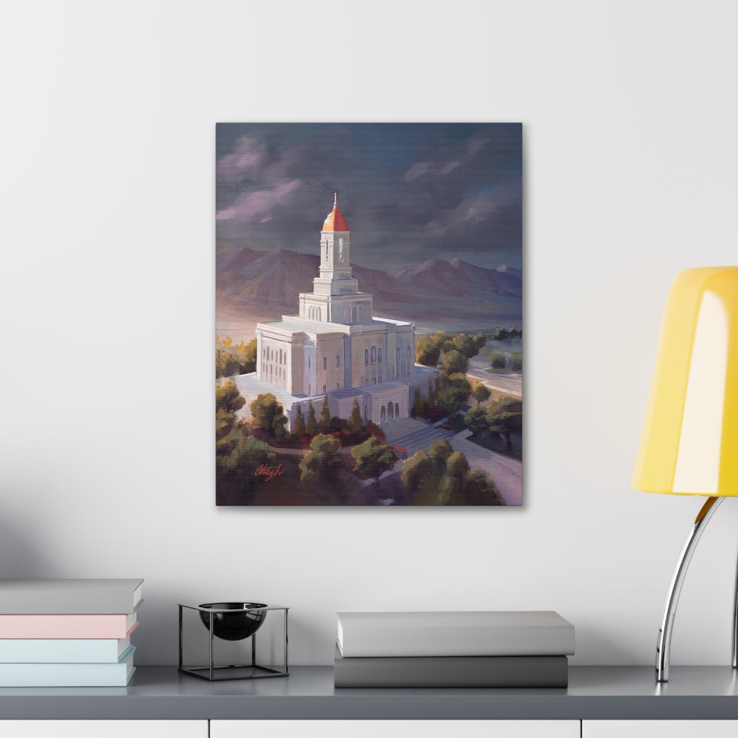 Canvas Gallery Wrap--Deseret Peak Temple--After the Storm, by Chaz Walgamott