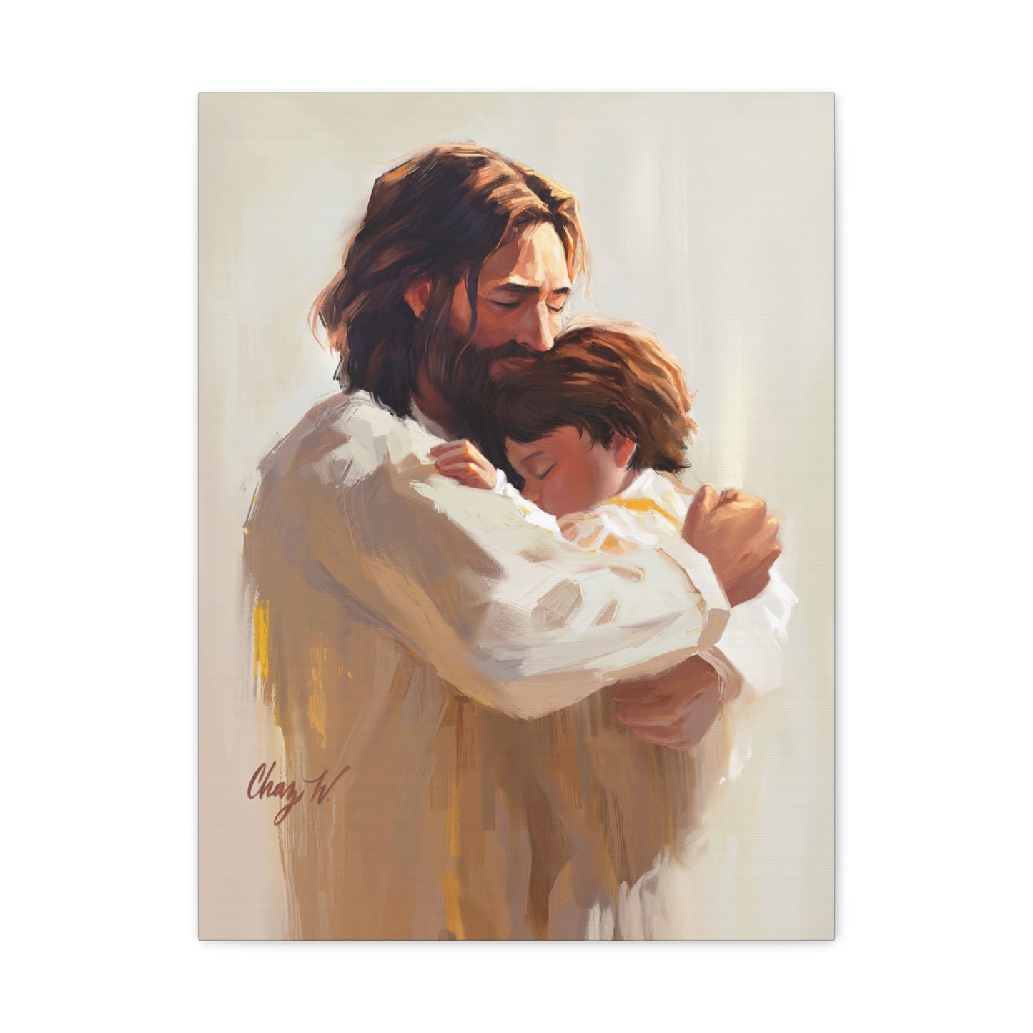 Canvas Gallery Wrap--Encircled in His Ever-loving Arms, by Chaz Walgamott