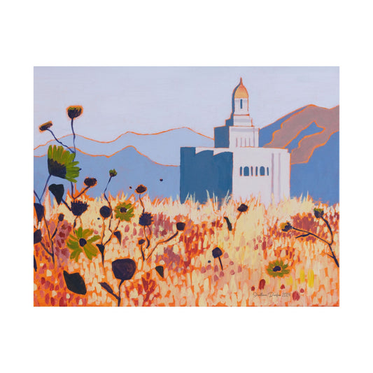 Premium Matte Print, Deseret Peak Temple by Shellece Durfee