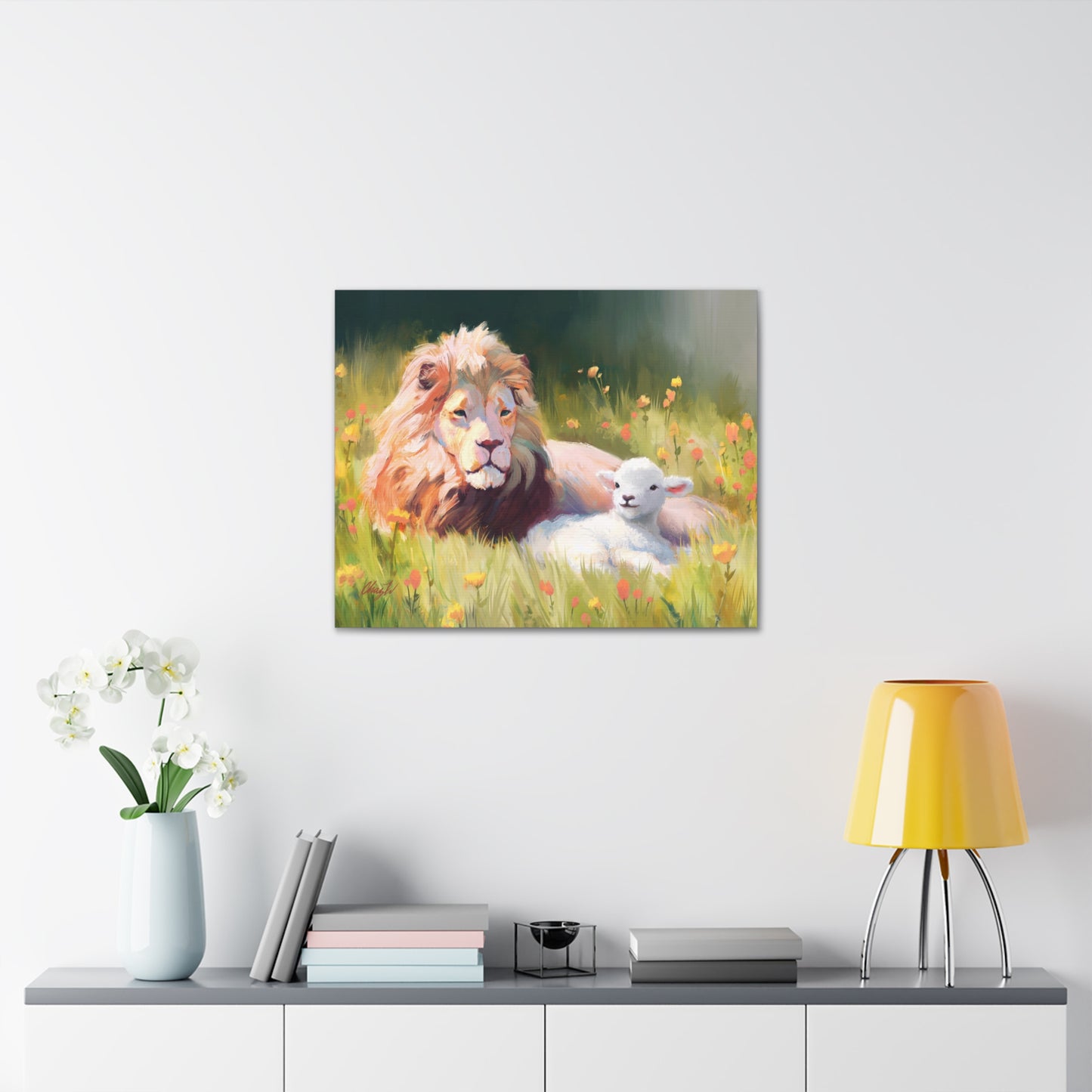 Canvas Gallery Wrap, The Lamb and the Lion, by Chaz Walgamott