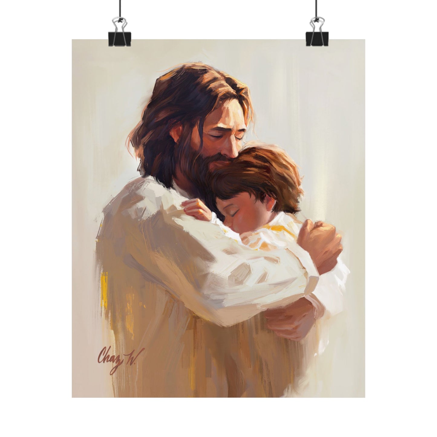 Premium Matte Print, Encircled in His Ever-Loving Arms, by Chaz Walgamott