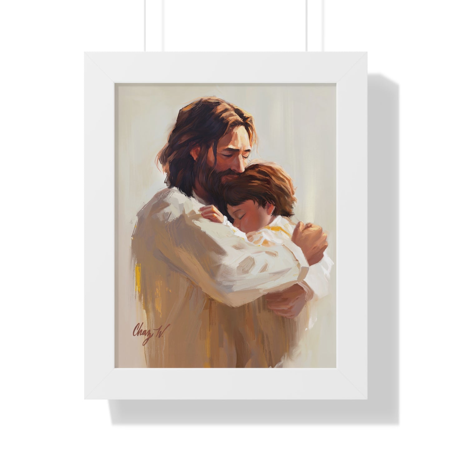 Framed Matte Print, Encircled in His Everloving Arms, by Chaz Walgamott