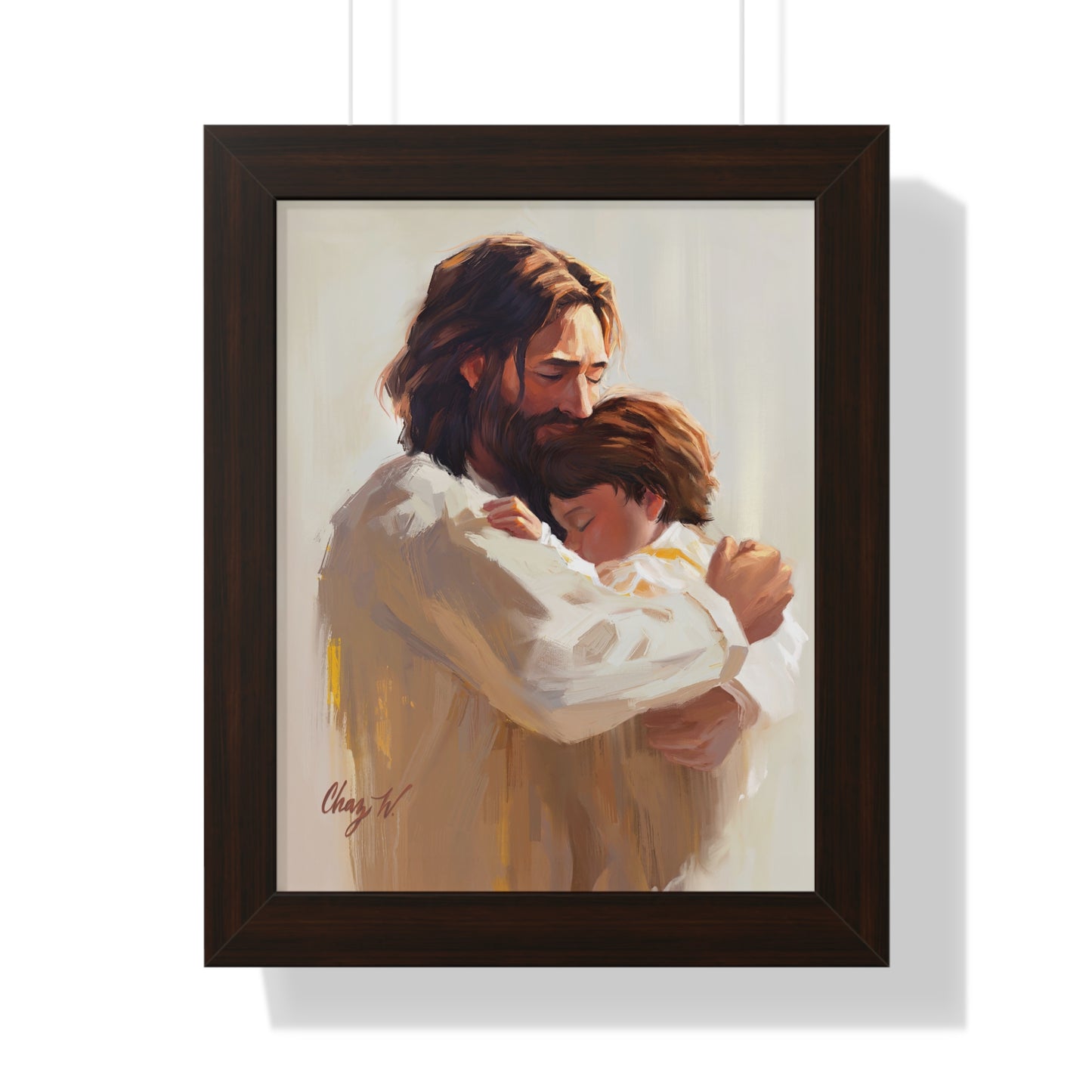 Framed Matte Print, Encircled in His Everloving Arms, by Chaz Walgamott