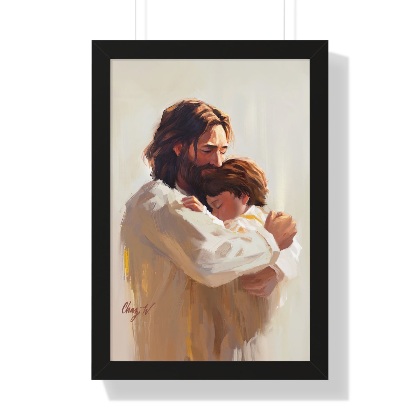 Framed Matte Print, Encircled in His Everloving Arms, by Chaz Walgamott