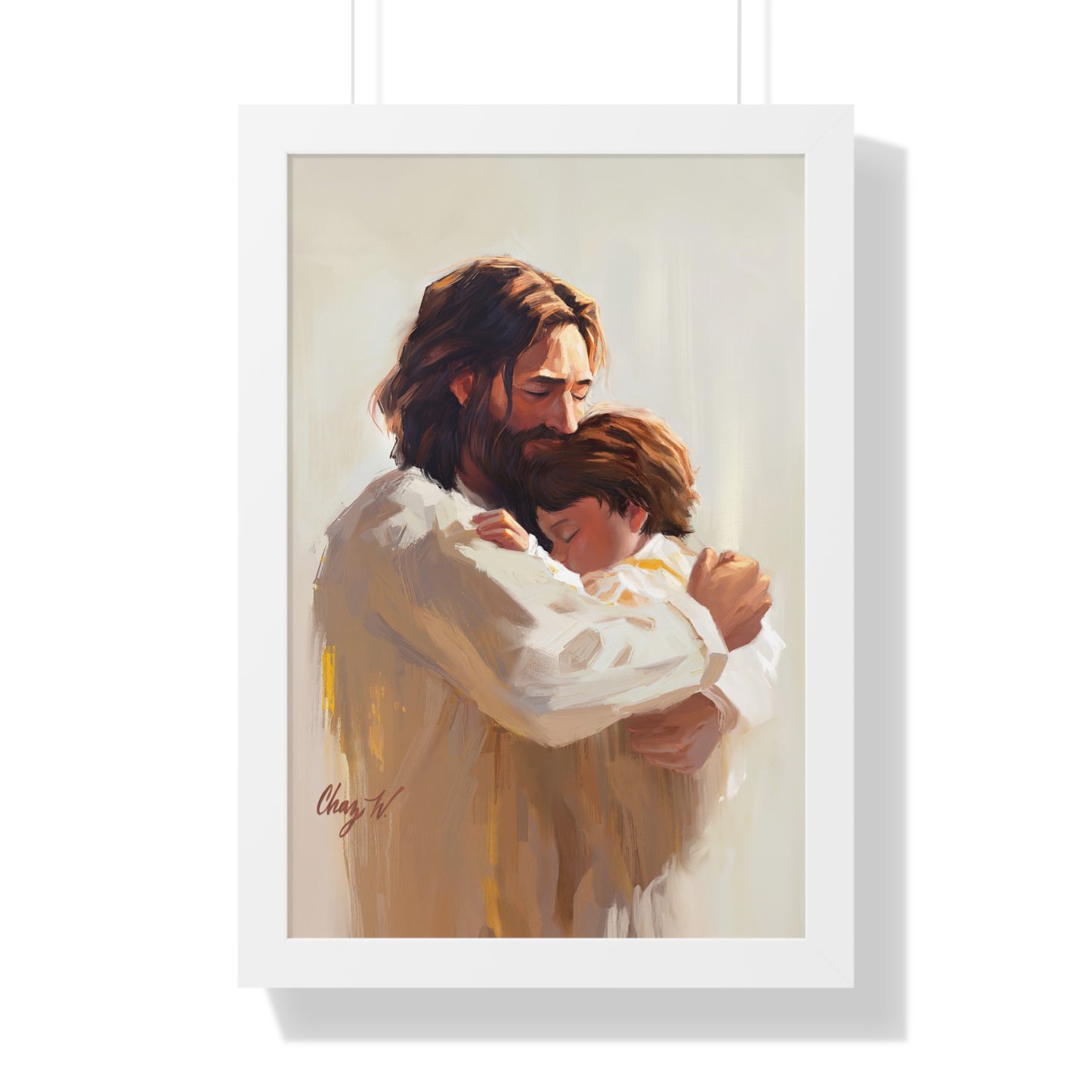 Framed Matte Print, Encircled in His Everloving Arms, by Chaz Walgamott