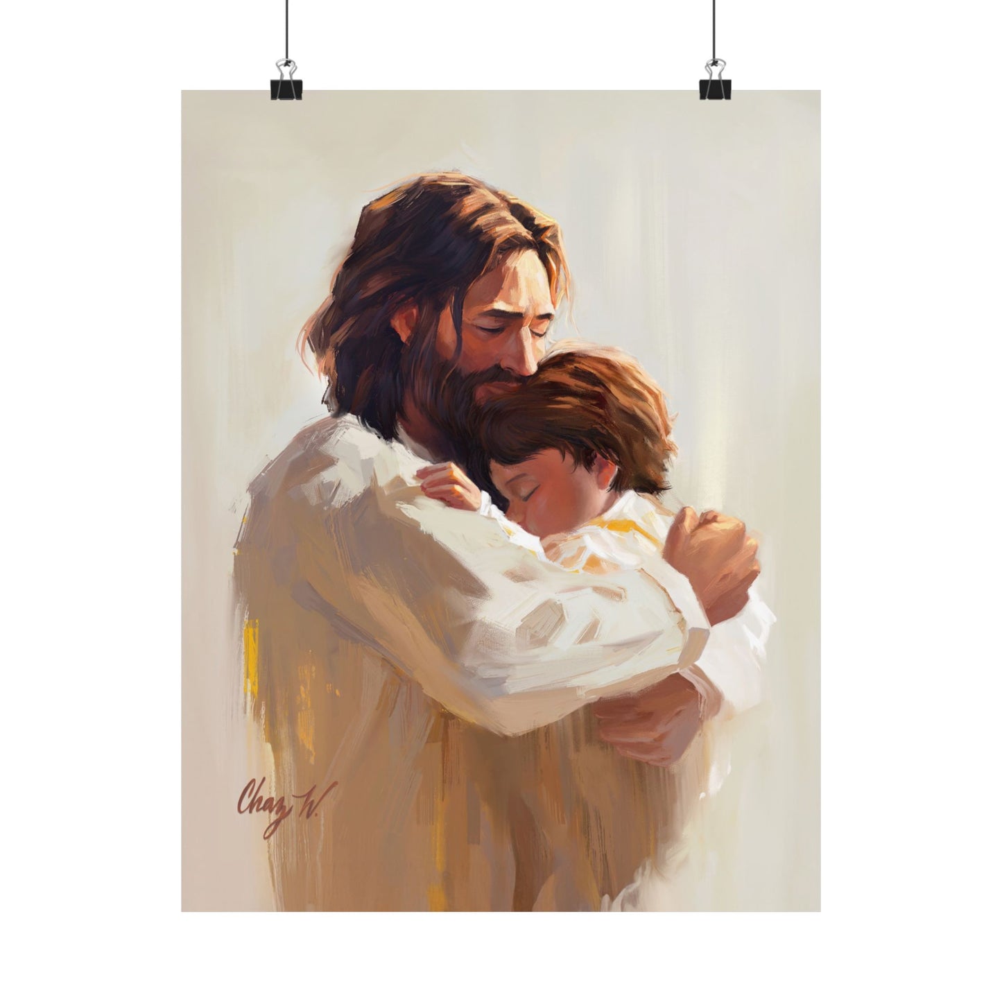 Premium Matte Print, Encircled in His Ever-Loving Arms, by Chaz Walgamott