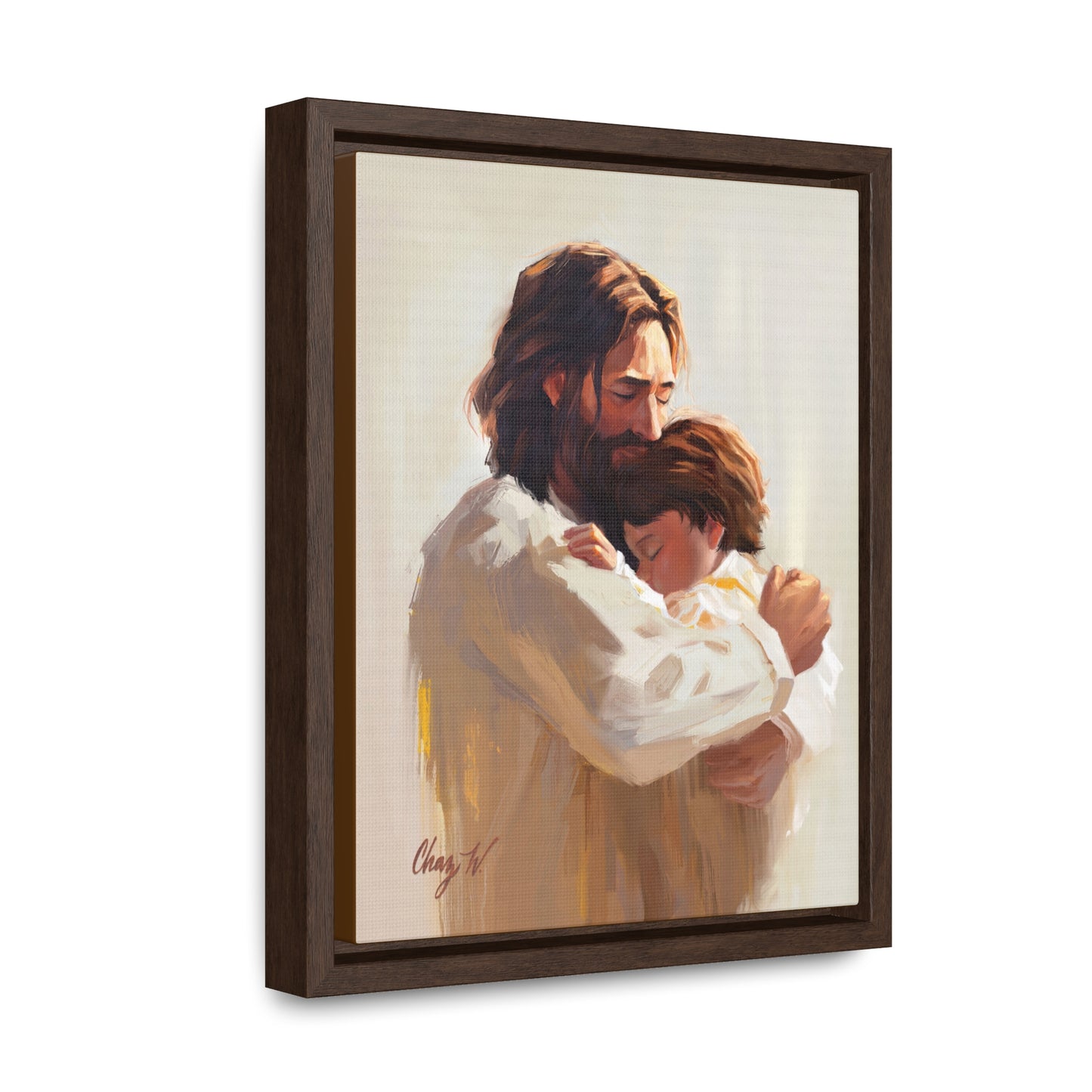 Framed canvas Wrap, Encircled in His Ever-Loving Arms, by Chaz Walgamott