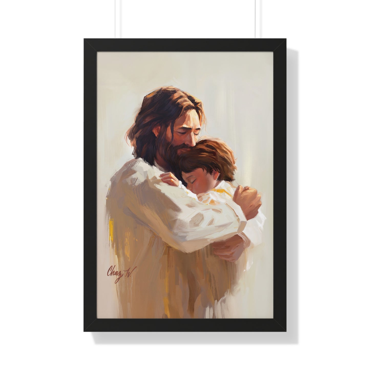 Framed Matte Print, Encircled in His Everloving Arms, by Chaz Walgamott