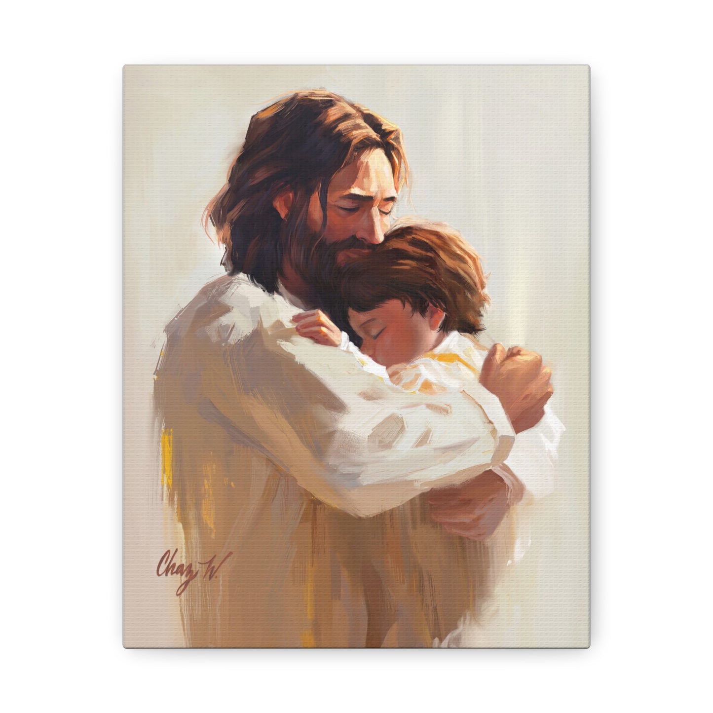 Canvas Gallery Wrap--Encircled in His Ever-loving Arms, by Chaz Walgamott