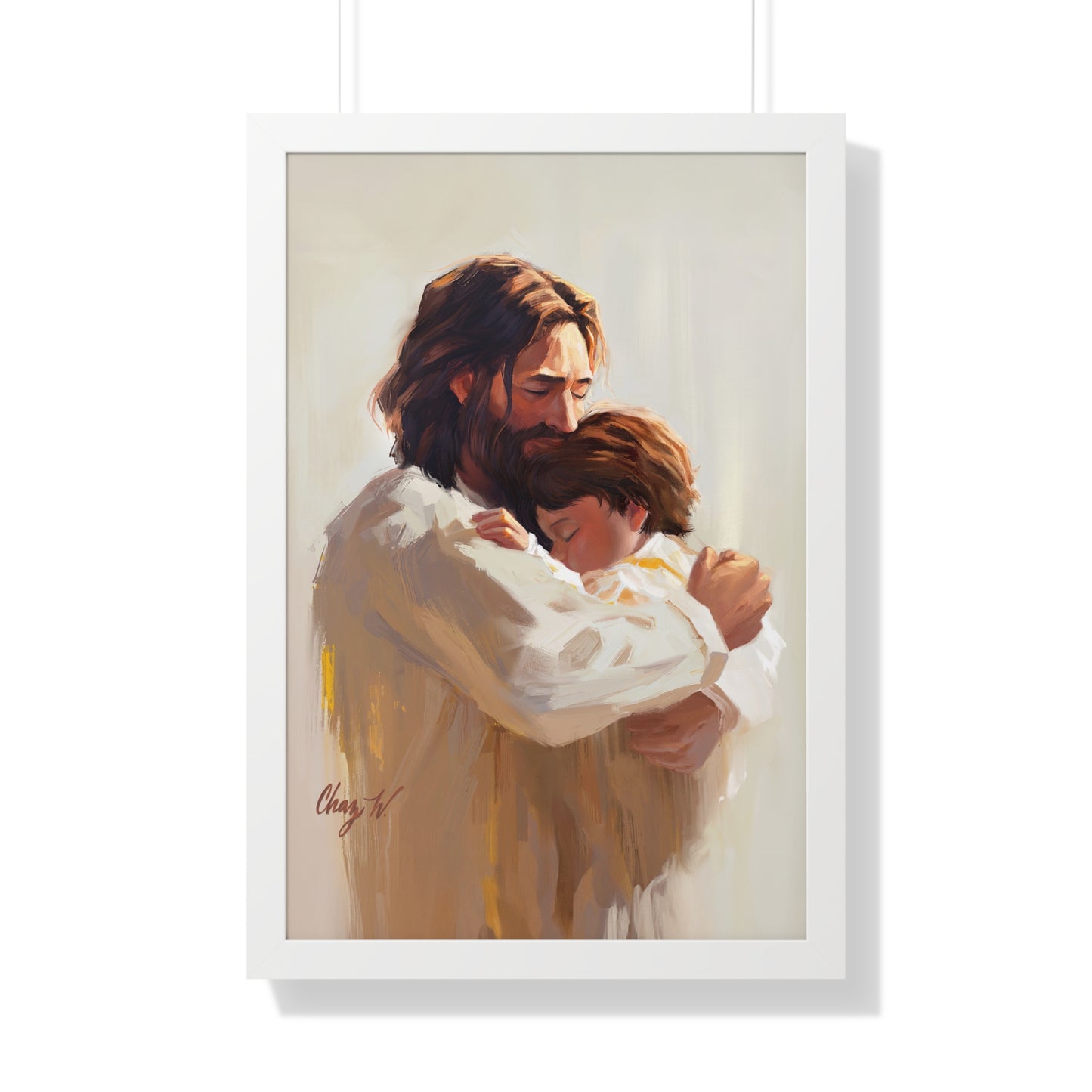 Framed Matte Print, Encircled in His Everloving Arms, by Chaz Walgamott