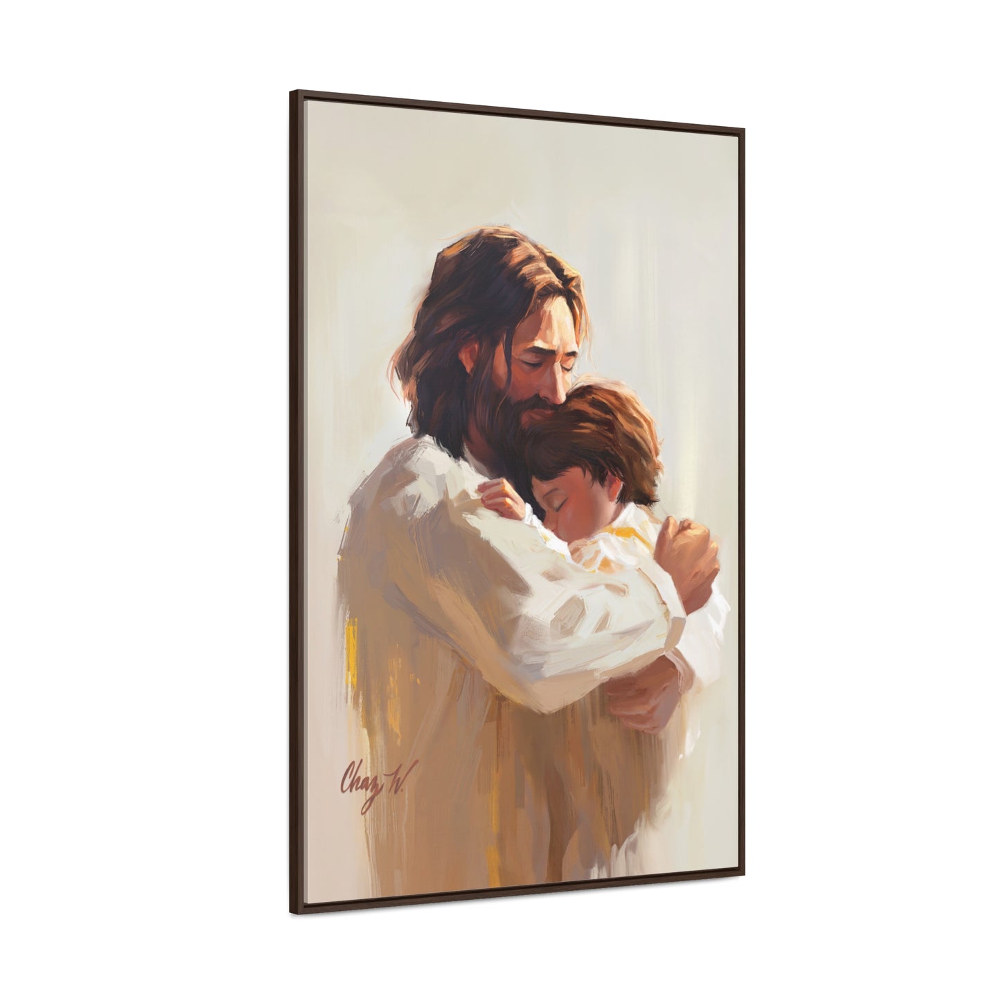 Framed canvas Wrap, Encircled in His Ever-Loving Arms, by Chaz Walgamott