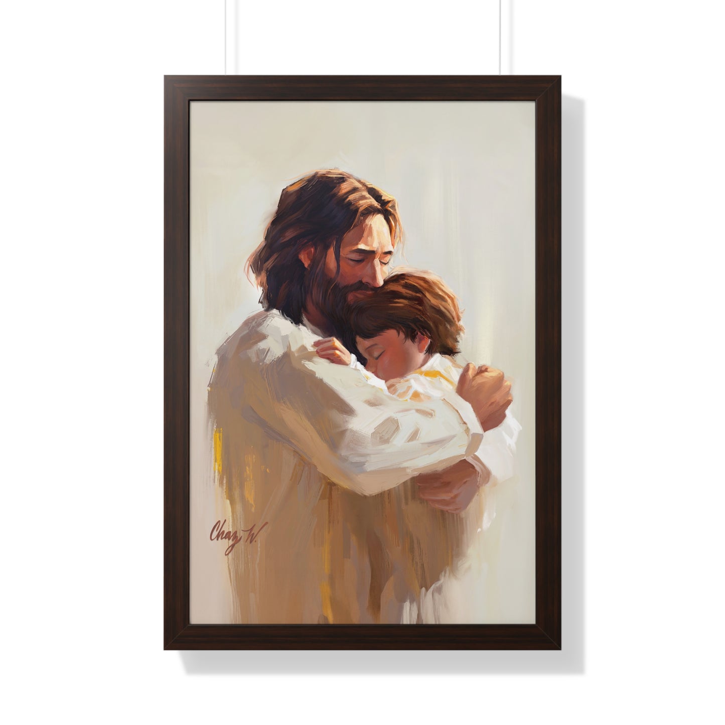 Framed Matte Print, Encircled in His Everloving Arms, by Chaz Walgamott