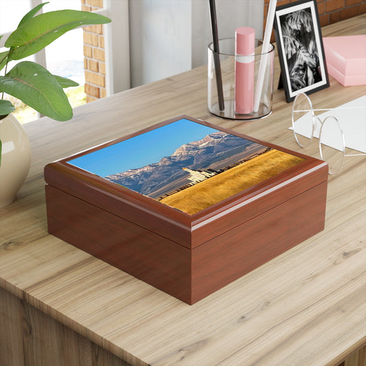 Jewelry Box featuring the Deseret Peak Temple and Deseret Peak, by Rod Walgamott