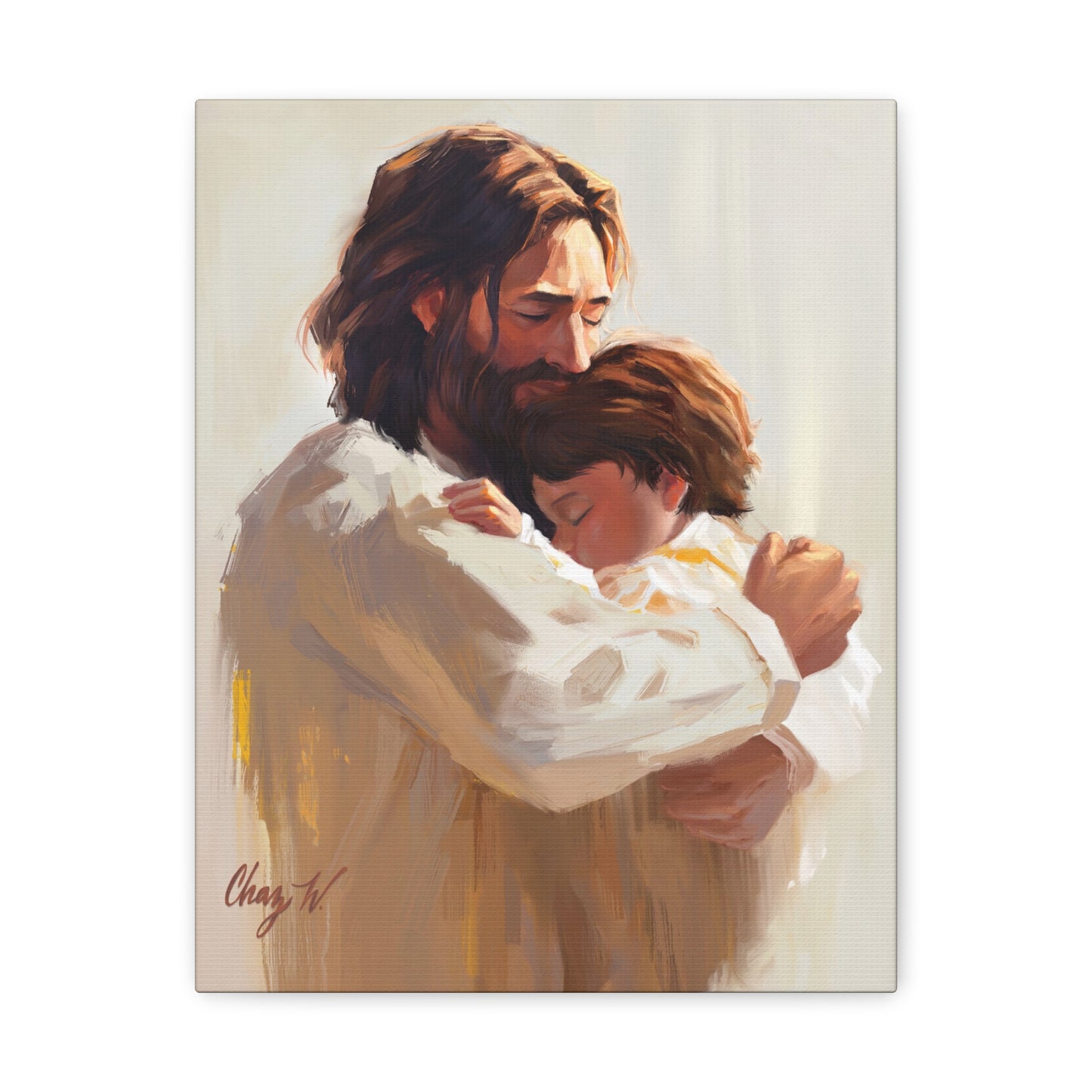 Canvas Gallery Wrap--Encircled in His Ever-loving Arms, by Chaz Walgamott