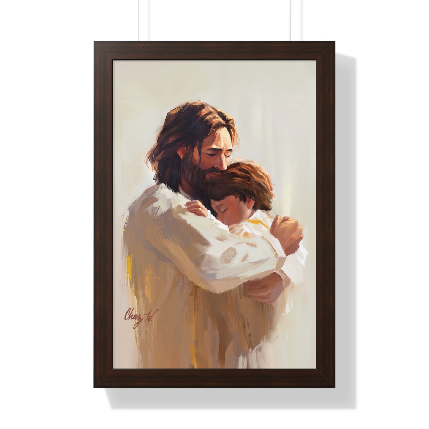 Framed Matte Print, Encircled in His Everloving Arms, by Chaz Walgamott