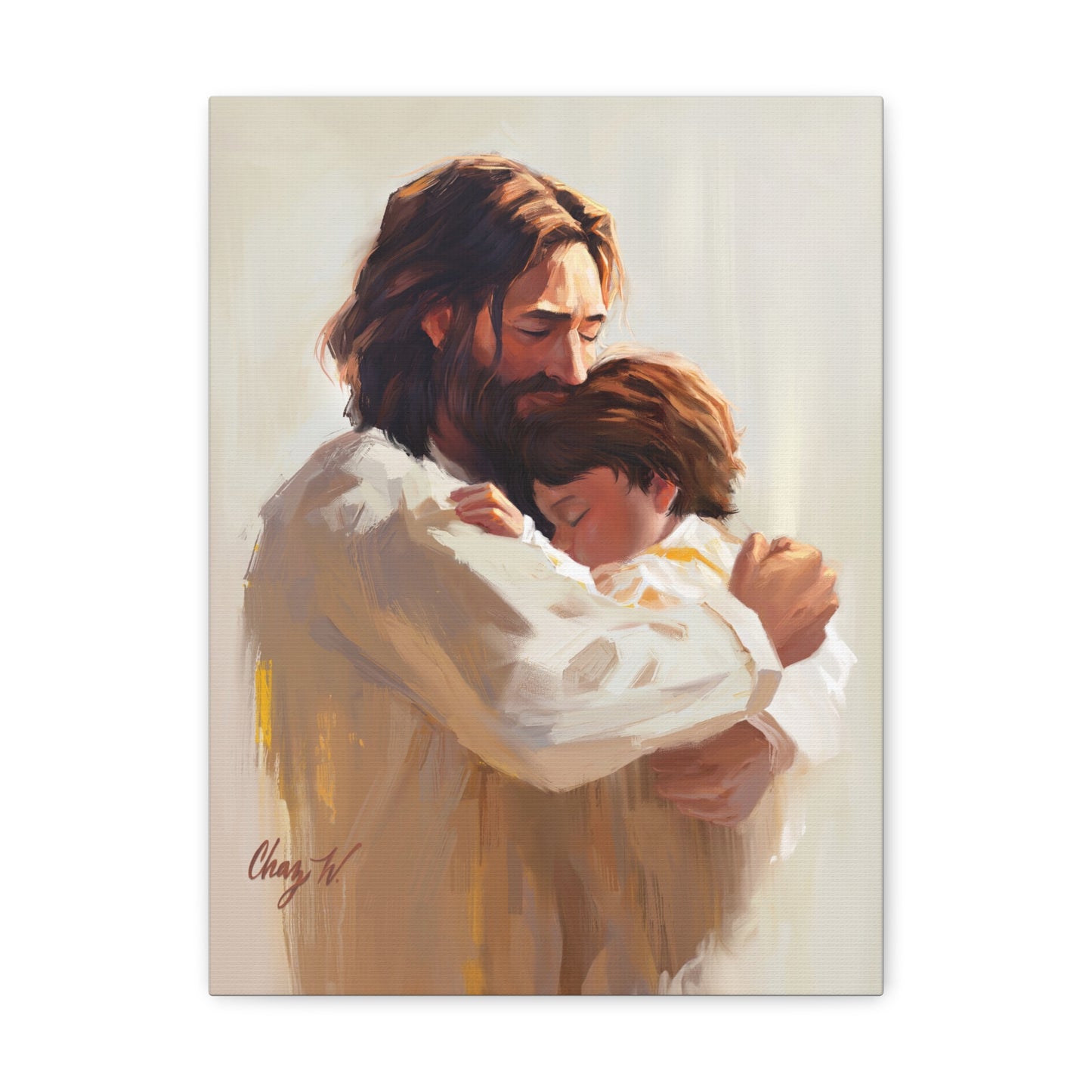 Canvas Gallery Wrap--Encircled in His Ever-loving Arms, by Chaz Walgamott