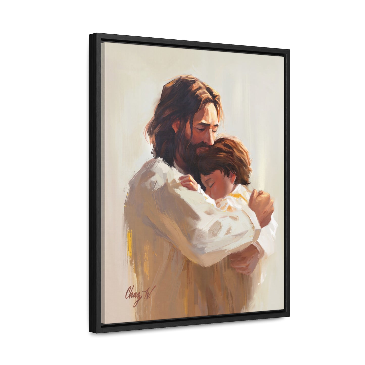 Framed canvas Wrap, Encircled in His Ever-Loving Arms, by Chaz Walgamott