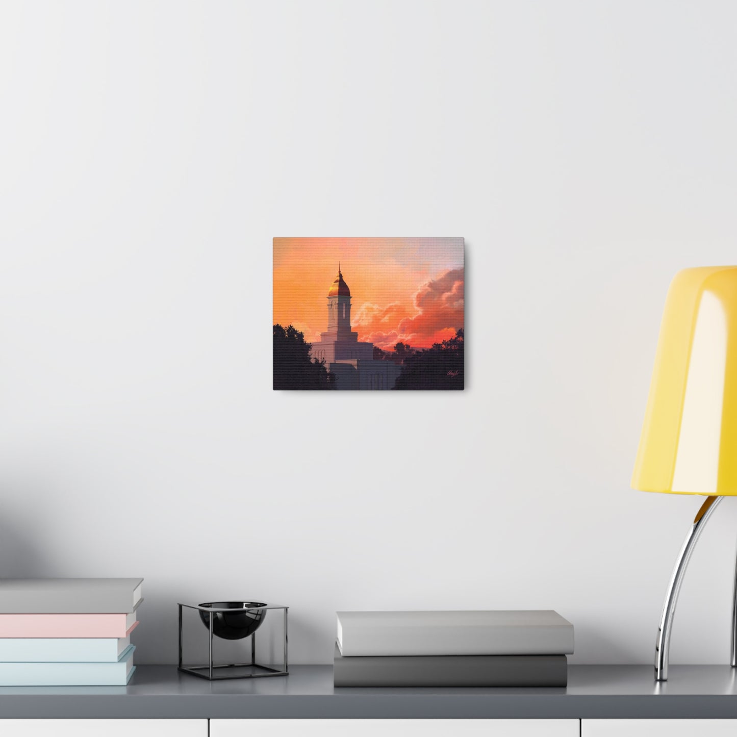 Canvas Gallery Wrap--Deseret Peak Temple--Sunset, by Chaz Walgamott