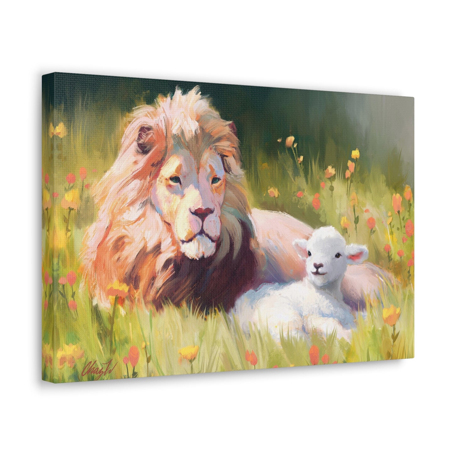 Canvas Gallery Wrap, The Lamb and the Lion, by Chaz Walgamott