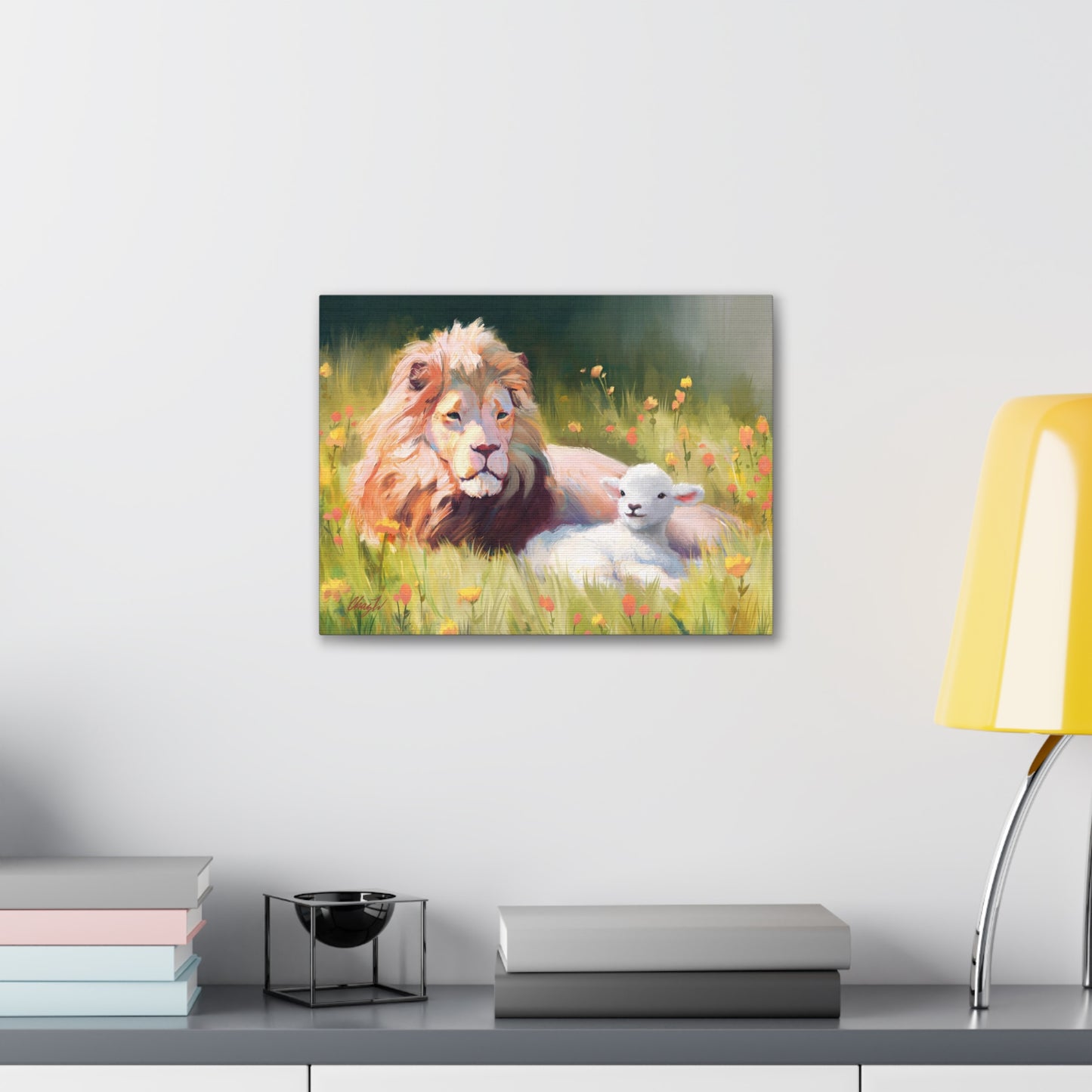 Canvas Gallery Wrap, The Lamb and the Lion, by Chaz Walgamott