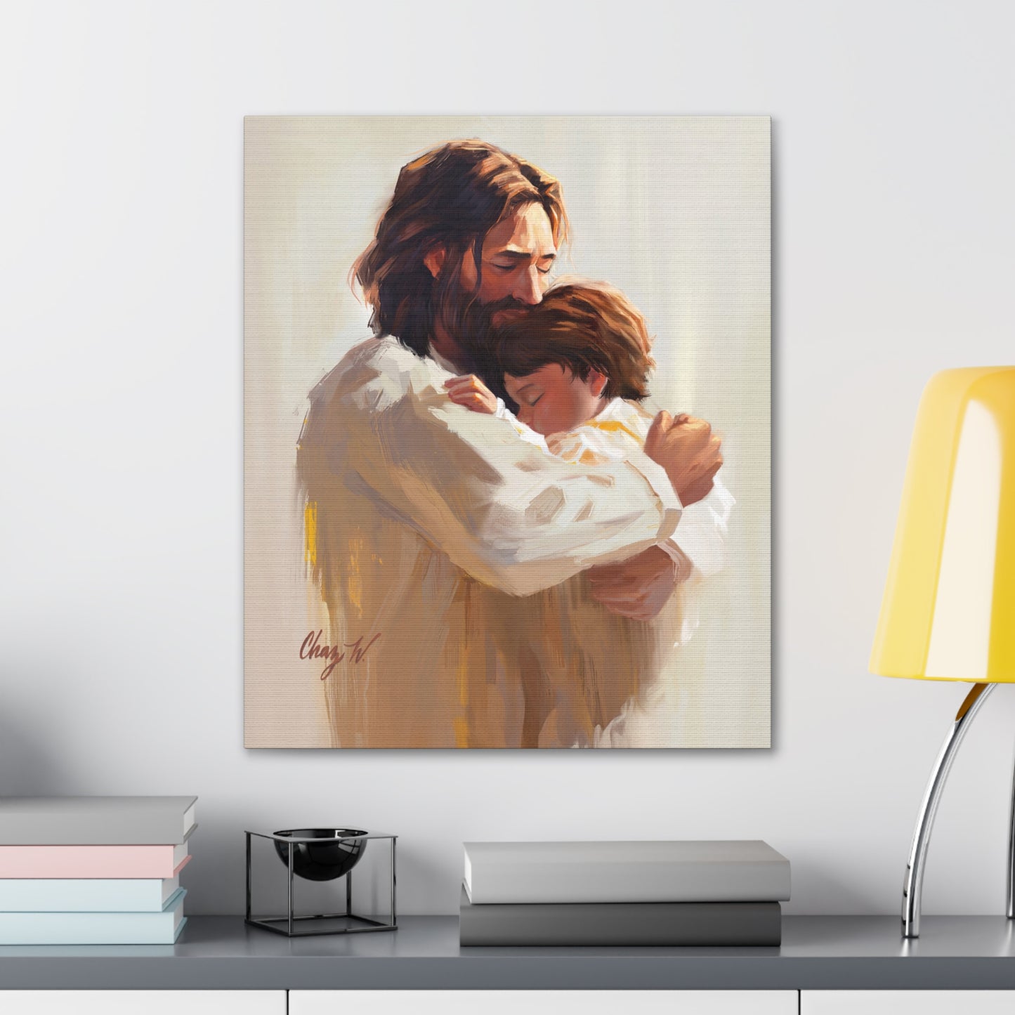 Canvas Gallery Wrap--Encircled in His Ever-loving Arms, by Chaz Walgamott