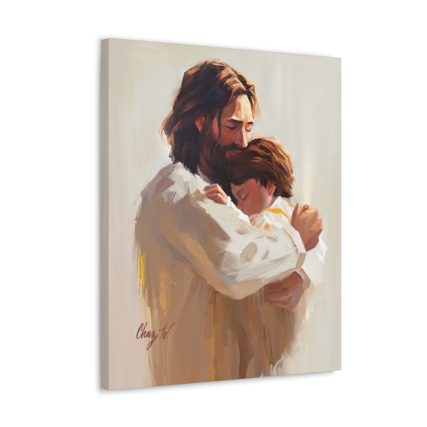 Canvas Gallery Wrap--Encircled in His Ever-loving Arms, by Chaz Walgamott