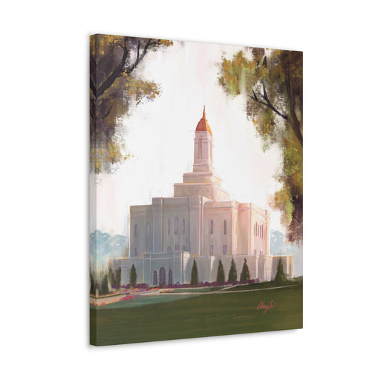 Canvas Gallery Wrap--Deseret Peak Temple--Golden, by Chaz Walgamott