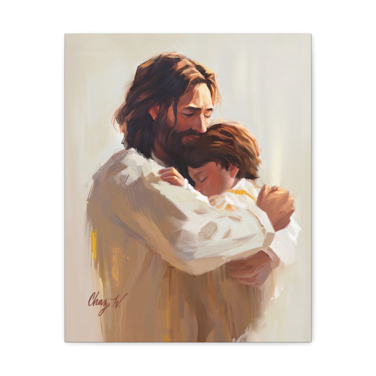 Canvas Gallery Wrap--Encircled in His Ever-loving Arms, by Chaz Walgamott