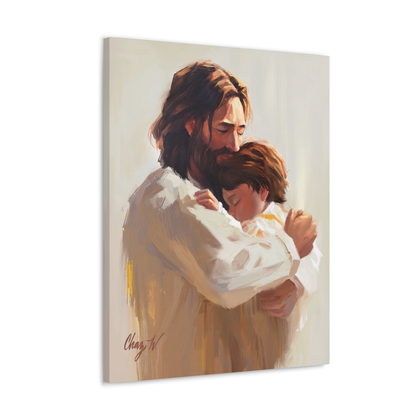 Canvas Gallery Wrap--Encircled in His Ever-loving Arms, by Chaz Walgamott