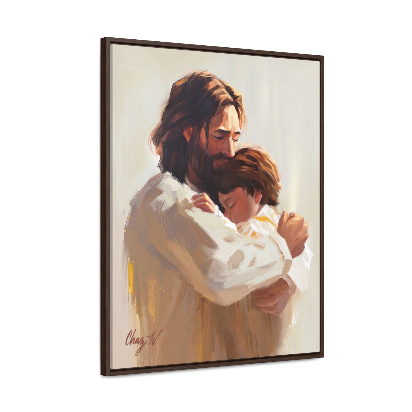 Framed canvas Wrap, Encircled in His Ever-Loving Arms, by Chaz Walgamott