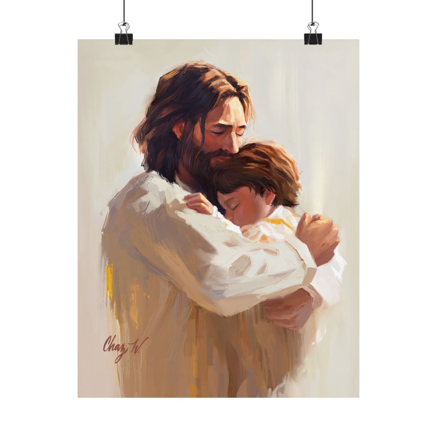 Premium Matte Print, Encircled in His Ever-Loving Arms, by Chaz Walgamott