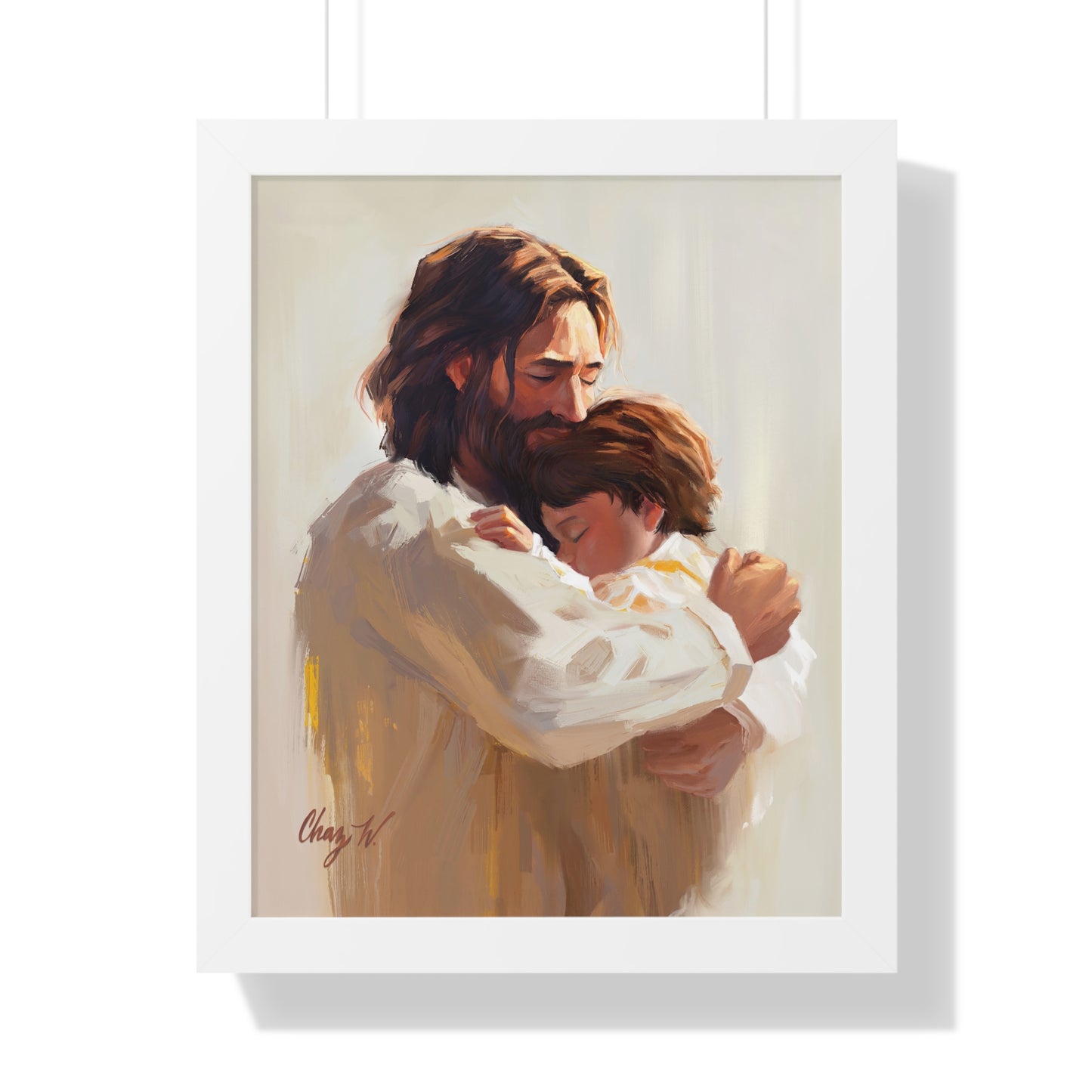 Framed Matte Print, Encircled in His Everloving Arms, by Chaz Walgamott